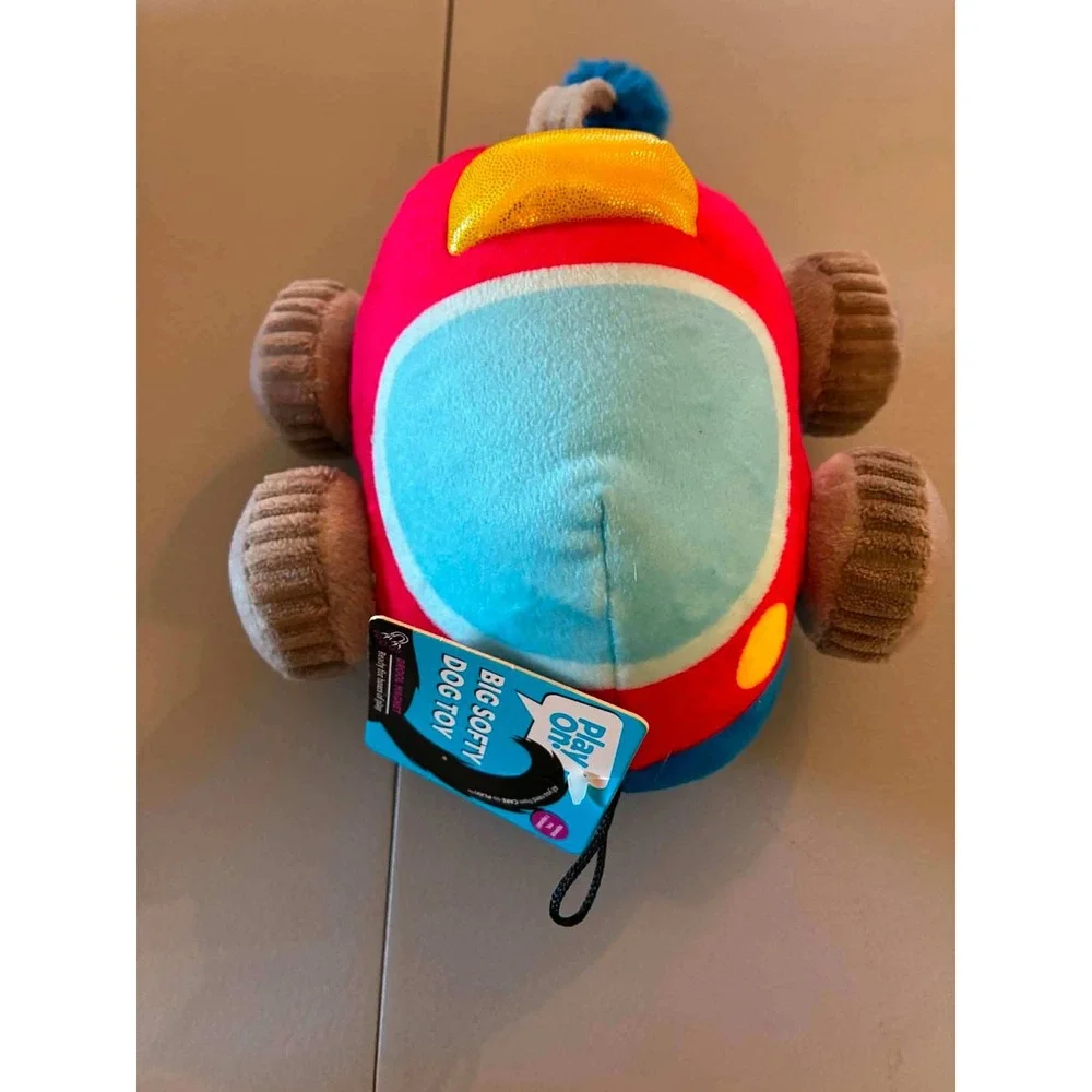 Play On Plush Dog Toy Bundle 4pc Multicolor NEW Space Shuttle Snake Lion Car